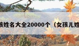 女孩姓名大全20000个（女孩儿姓名）