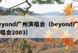 beyond广州演唱会（beyond广州演唱会2003）