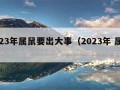 2023年属鼠要出大事（2023年 属鼠）