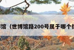 世博馆（世博馆路200号属于哪个街道）