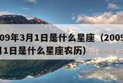 2009年3月1日是什么星座（2009年3月1日是什么星座农历）