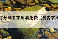 测名字打分测名字周易免费（测名字周易免费测试）