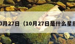 10月27日（10月27日是什么星座）