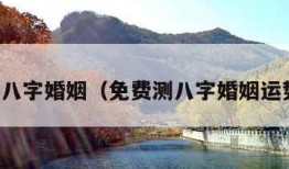 免费测八字婚姻（免费测八字婚姻运势查询）