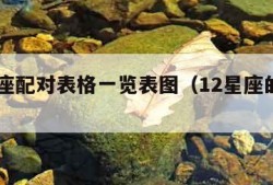 12星座配对表格一览表图（12星座的配对大全）