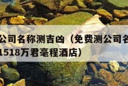 免费测公司名称测吉凶（免费测公司名称测吉凶查询1518万君毫程酒店）