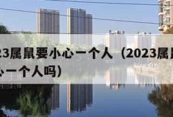 2023属鼠要小心一个人（2023属鼠要小心一个人吗）