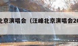 汪峰北京演唱会（汪峰北京演唱会2019视频）