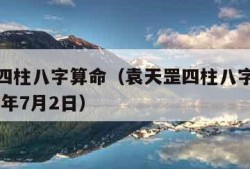 袁天罡四柱八字算命（袁天罡四柱八字算命免费1973年7月2日）