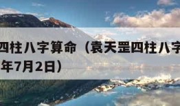 袁天罡四柱八字算命（袁天罡四柱八字算命免费1973年7月2日）