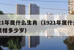 1921年属什么生肖（1921年属什么生肖属相多少岁）