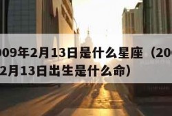 2009年2月13日是什么星座（2009年2月13日出生是什么命）