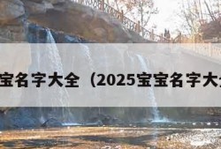 宝宝名字大全（2025宝宝名字大全）