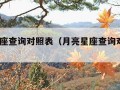 月亮星座查询对照表（月亮星座查询对照表2007）