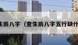 查生辰八字（查生辰八字五行缺什么）