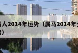 属马人2014年运势（属马2014年全年运势）