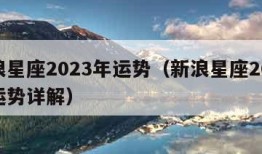 新浪星座2023年运势（新浪星座2023年运势详解）