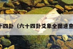 六十四卦（六十四卦爻象全图速查表）