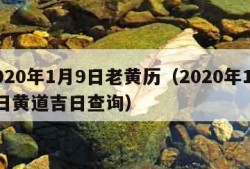 2020年1月9日老黄历（2020年1月9日黄道吉日查询）