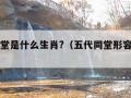 五代同堂是什么生肖?（五代同堂形容什么生肖）