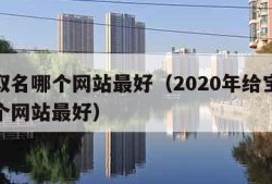 宝宝取名哪个网站最好（2020年给宝宝取名哪个网站最好）