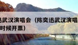 陈奕迅武汉演唱会（陈奕迅武汉演唱会2024什么时候开票）