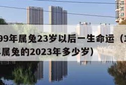 1999年属兔23岁以后一生命运（1999年属兔的2023年多少岁）