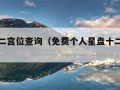 星盘十二宫位查询（免费个人星盘十二宫查询）