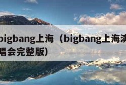 bigbang上海（bigbang上海演唱会完整版）