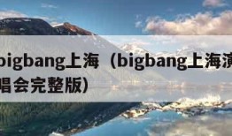 bigbang上海（bigbang上海演唱会完整版）