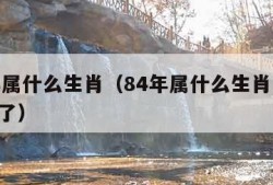 84年属什么生肖（84年属什么生肖 今年多大了）